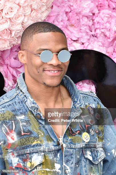 Russell Westbrook attends the Dior Homme Menswear Spring/Summer 2019 show as part of Paris Fashion Week on June 23, 2018 in Paris, France.
