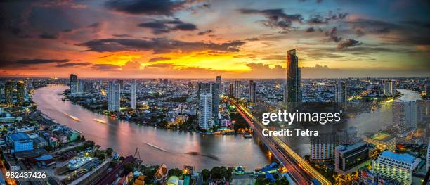 bangkok river view - tetra images stock pictures, royalty-free photos & images