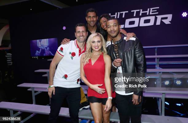 Katherine Bailess and fellow cast members from the TV series "Hit the Floor" attend Fanfest during the 2018 BET Experience at Los Angeles Convention...