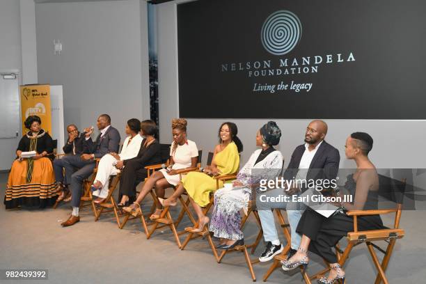 Criselda Dudumashe, Nelson Mandela Foundation CEO Sello Hatang, Bismack Biyombo, Becca, Ilwad Elman, Rokhaya Diallo, Nomzamo Mbatha, Lindo Mandela,...