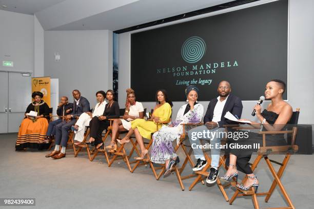 Criselda Dudumashe, Nelson Mandela Foundation CEO Sello Hatang, Bismack Biyombo, Becca, Ilwad Elman, Rokhaya Diallo, Nomzamo Mbatha, Lindo Mandela,...