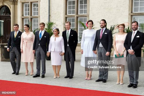 Prince Louis of Luxembourg, Princess Alexandra of Luxembourg, Prince Sebastien of Luxembourg, Grand Duchess Maria Teresa of Luxembourg and Grand Duke...