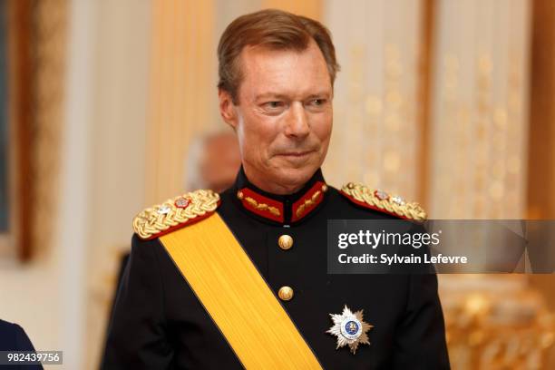 Grand Duke Henri of Luxembourg attends the official dinner for National Day at the ducal palace on June 23, 2018 in Luxembourg, Luxembourg.