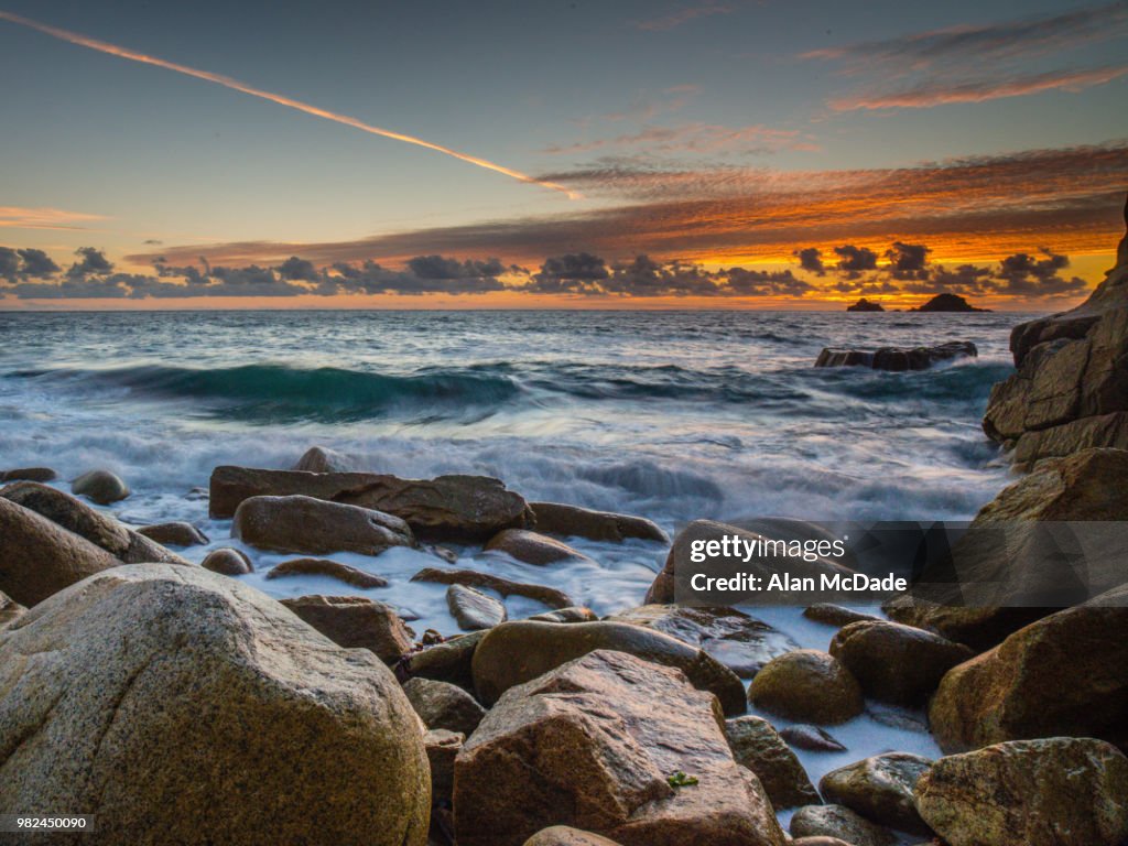 Beach Sunset At St Just