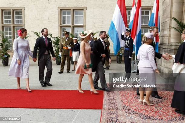 Grand Duchess Maria Teresa of Luxembourg and Grand Duke Henri of Luxembourg, Princess Claire of Luxembourg and Prince Felix of Luxembourg, Princess...