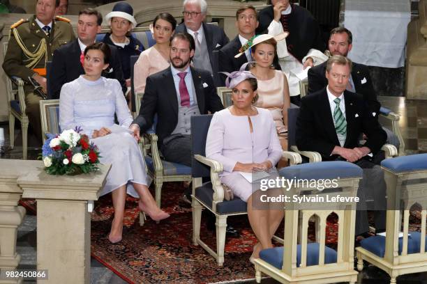 Prince Louis of Luxembourg, Princess Alexandra of Luxembourg, Prince Sebastien of Luxembourg, Grand Duchess Maria Teresa of Luxembourg and Grand Duke...