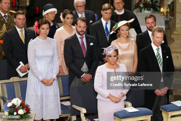 Prince Louis of Luxembourg, Princess Alexandra of Luxembourg, Prince Sebastien of Luxembourg, Grand Duchess Maria Teresa of Luxembourg and Grand Duke...