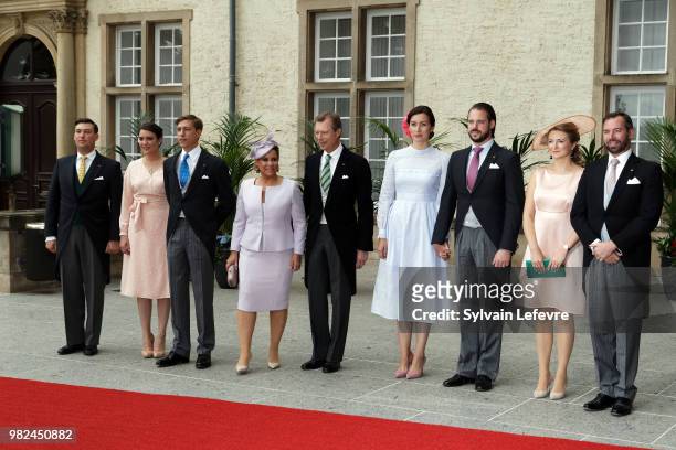 Prince Louis of Luxembourg, Princess Alexandra of Luxembourg, Prince Sebastien of Luxembourg, Grand Duchess Maria Teresa of Luxembourg and Grand Duke...