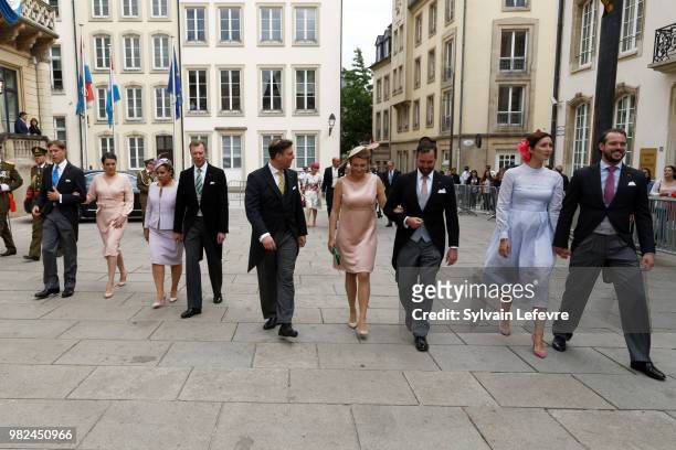 Prince Louis of Luxembourg, Princess Alexandra of Luxembourg, Grand Duchess Maria Teresa of Luxembourg and Grand Duke Henri of Luxembourg, Prince...