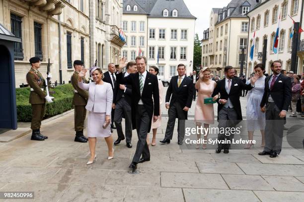 Prince Louis of Luxembourg, Princess Alexandra of Luxembourg, Grand Duchess Maria Teresa of Luxembourg and Grand Duke Henri of Luxembourg, Prince...