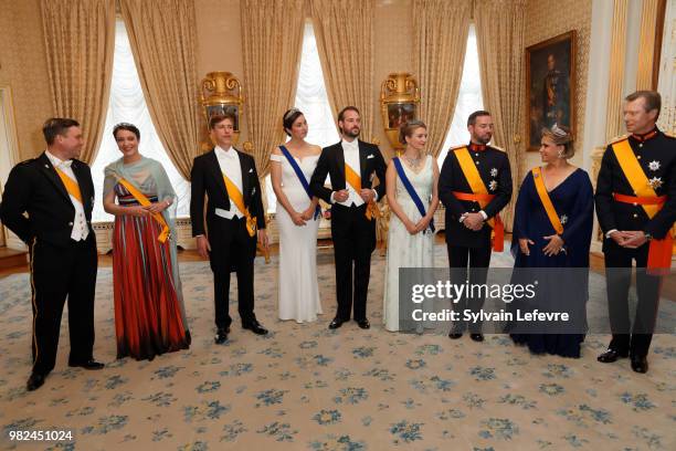 Prince Sebastien of Luxembourg, Princess Alexandra of Luxembourg, Prince Louis of Luxembourg, Princess Claire of Luxembourg and Prince Felix of...