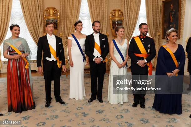 Princess Alexandra of Luxembourg, Prince Louis of Luxembourg, Princess Claire of Luxembourg and Prince Felix of Luxembourg, Princess Stephanie,...