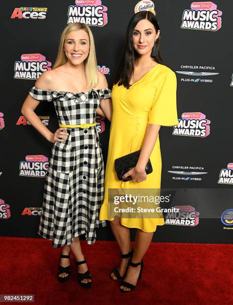 Savvy and Mandy arrives at the 2018 Radio Disney Music Awards at Loews Hollywood Hotel on June 22, 2018 in Hollywood, California.