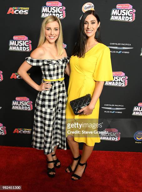Savvy and Mandy arrives at the 2018 Radio Disney Music Awards at Loews Hollywood Hotel on June 22, 2018 in Hollywood, California.