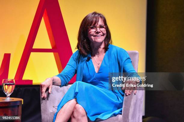 Actor Sally Field discusses her forthcoming memoir titled, 'In Pieces', during the 2018 American Library Association Annual Conference at Ernest N....