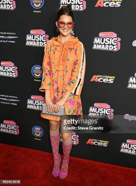 Savannah Outen arrives at the 2018 Radio Disney Music Awards at Loews Hollywood Hotel on June 22, 2018 in Hollywood, California.