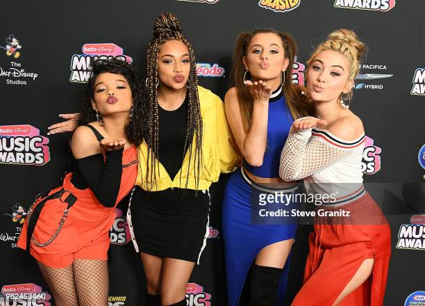 S & Oh's arrives at the 2018 Radio Disney Music Awards at Loews Hollywood Hotel on June 22, 2018 in Hollywood, California.