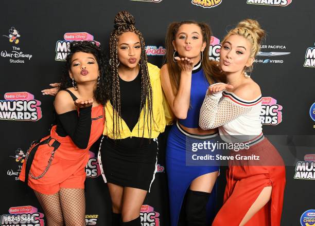 S & Oh's arrives at the 2018 Radio Disney Music Awards at Loews Hollywood Hotel on June 22, 2018 in Hollywood, California.