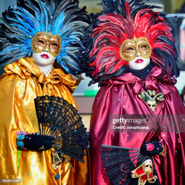 carnival mask and traditional clothing - renaissance texture stock pictures, royalty-free photos & images