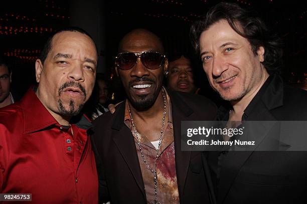 Ice-T, Charlie Murphy, and Federico Castelluccio attend Coco's birthday party at the Hudson Eatery on April 3, 2010 in New York City.