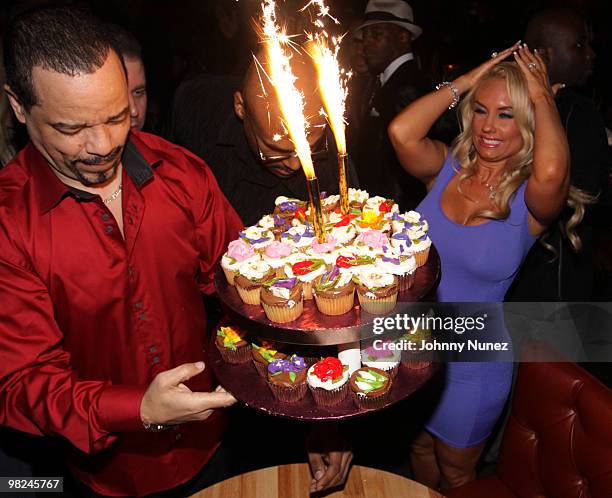 Ice-T and Coco attend Coco's birthday party at the Hudson Eatery on April 3, 2010 in New York City.