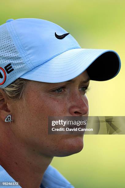 Suzann Pettersen of Norway during the final round of the 2010 Kraft Nabisco Championship, on the Dinah Shore Course at The Mission Hills Country...