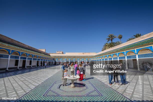 marrakesh. the bahia palace - bahia palace stock pictures, royalty-free photos & images