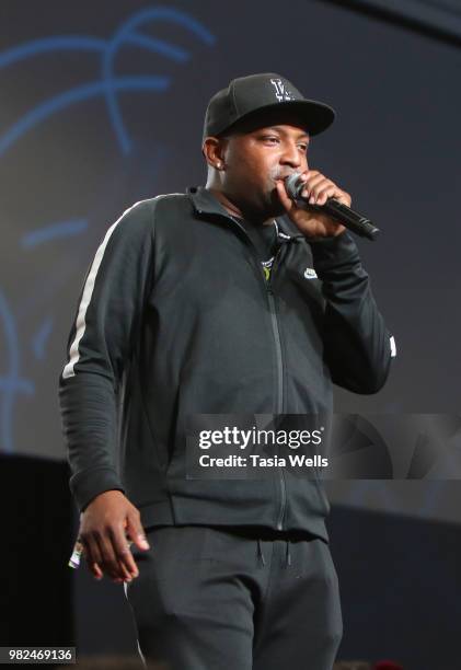 Mal-Ski performs onstage at the Coca-Cola Music Studio during the 2018 BET Experience at the Los Angeles Convention Center on June 23, 2018 in Los...