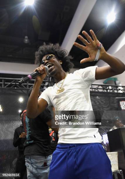 Daboii performs onstage during Kicksperience at the 2018 BET Experience Fan Fest at Los Angeles Convention Center on June 23, 2018 in Los Angeles,...