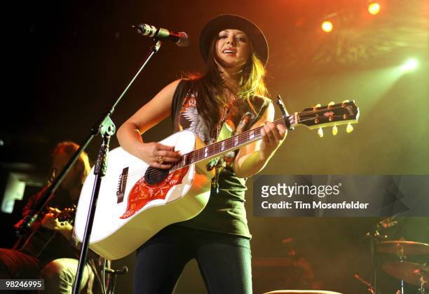 Michelle Branch performs in advance of her Everything Comes and Goes album at Oracle Arena on April 3, 2010 in Oakland, California.