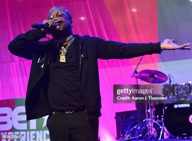 Cyhi the Prynce performs onstage during 2018 BET Experience Main Stage sponsored by Credit Karma on June 23, 2018 in Los Angeles, California.
