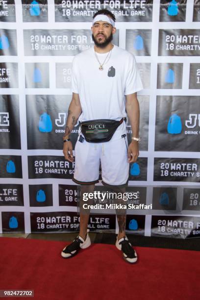 Golden State Warriors center JaVale McGee arrives at Water For Life Charity Softball Game at Oakland-Alameda County Coliseum on June 23, 2018 in...