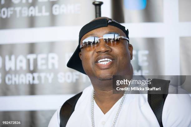 Rapper E-40 arrives at Water For Life Charity Softball Game at Oakland-Alameda County Coliseum on June 23, 2018 in Oakland, California.