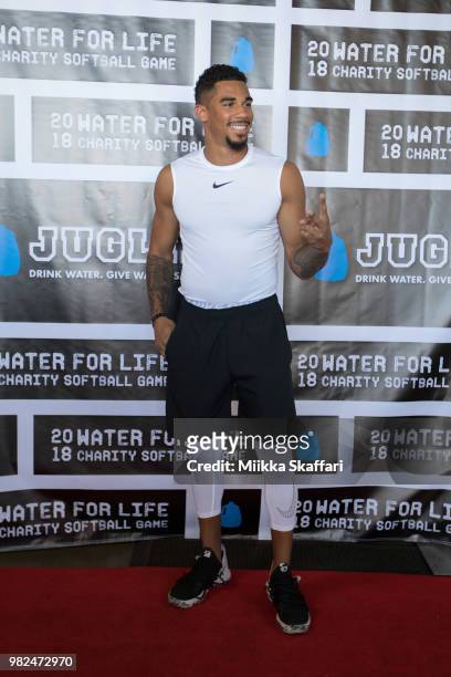 San Jose Sharks forward Evander Kane arrives at Water For Life Charity Softball Game at Oakland-Alameda County Coliseum on June 23, 2018 in Oakland,...