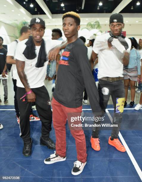 Guests attend Kicksperience at the 2018 BET Experience Fan Fest at Los Angeles Convention Center on June 23, 2018 in Los Angeles, California.