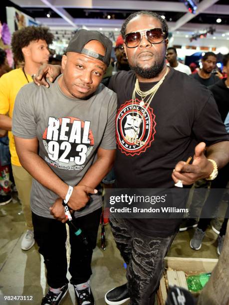 Hed and guest attend Kicksperience at the 2018 BET Experience Fan Fest at Los Angeles Convention Center on June 23, 2018 in Los Angeles, California.