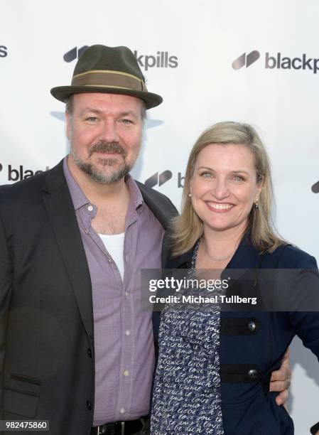 Rob Nagle and Maria McCann attend the premiere of Blackpills and Barnstormer Productions' "First Love" at Zebulon on June 23, 2018 in Los Angeles,...