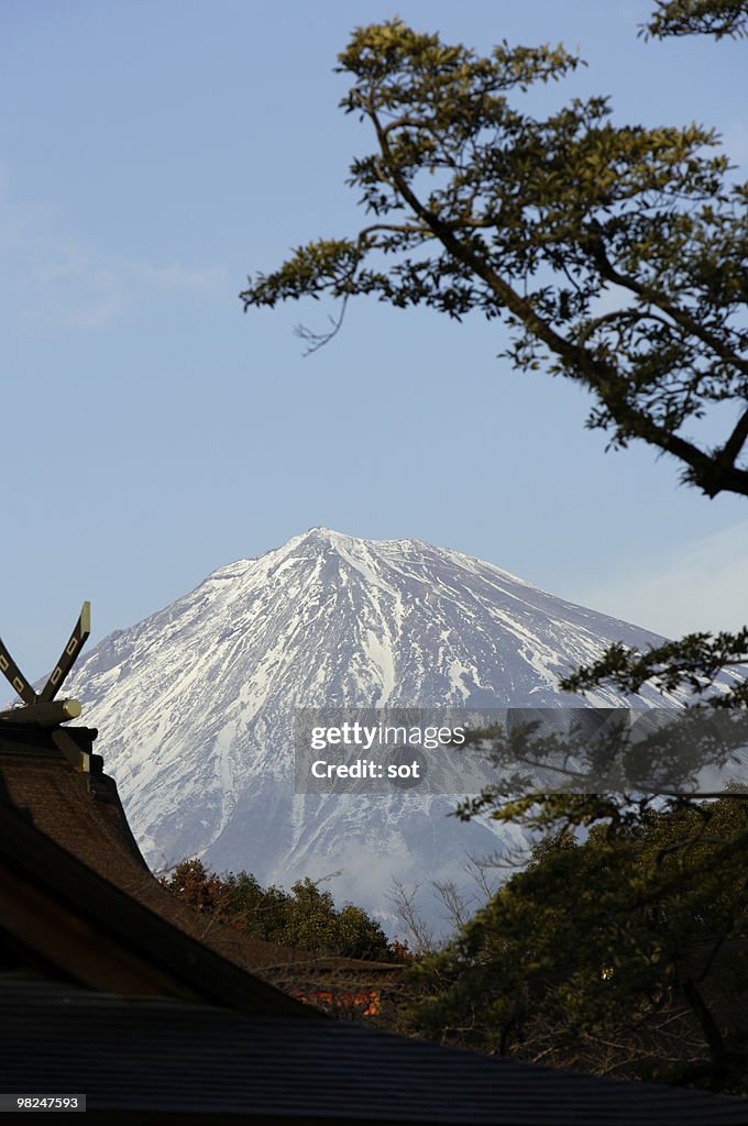 Shinto shrine and Mt.Fuji