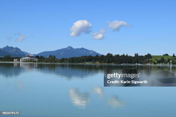 forggensee in schwangau - schwangau stock pictures, royalty-free photos & images