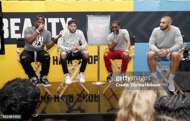 Panel speaks at the House of Fashion & Beauty during the 2018 BET Experience at Los Angeles Convention Center on June 23, 2018 in Los Angeles,...
