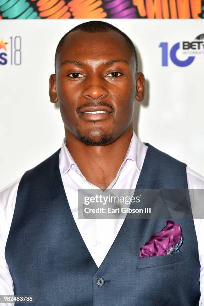 Bismack Biyombo attends the BETX International Nominee Party during the 2018 BET Experience at Hotel Indigo Los Angeles Downtown on June 23, 2018 in...