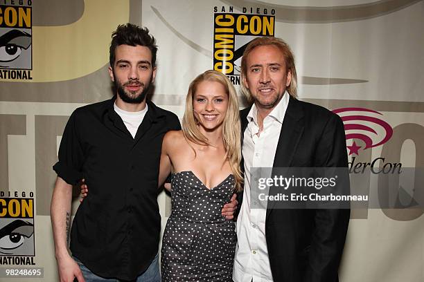 Jay Baruchel, Teresa Palmer and Nicolas Cage at 'The Sorcerer's Apprentice' Panel at WonderCon 2010 on April 03, 2010 at the Moscone Center in San...