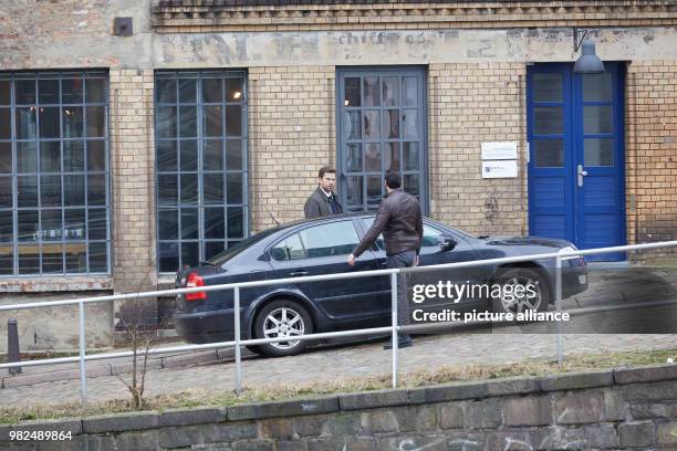 The Lebanese-Swedish actor Fares Fares and the Danish actor Nikolaj Lie Kaas pass a car during the filming of "Verachtung" is taking place on Friday...