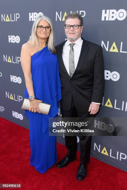 Musicians Alejandra Palacios and Gustavo Santaolalla attend the NALIP 2018 Latino Media Awards at The Ray Dolby Ballroom at Hollywood & Highland...