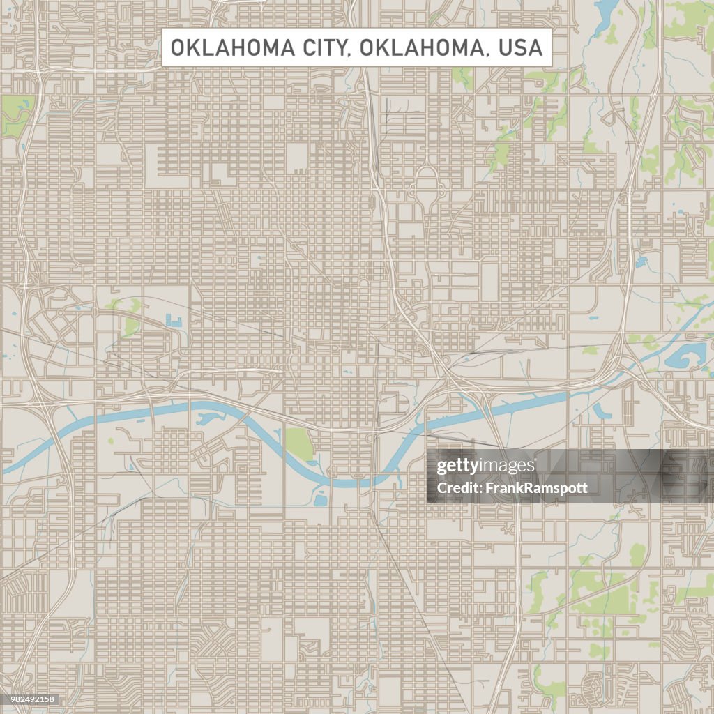 Oklahoma City Oklahoma US City Street Map