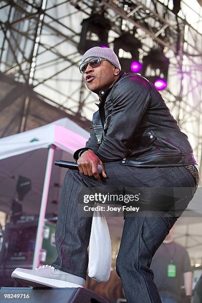 Cool J performs during day 3 of the free NCAA 2010 Big Dance Concert Series at White River State Park on April 4, 2010 in Indianapolis, Indiana.