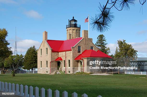 faro mackinac - rivernorthphotography fotografías e imágenes de stock