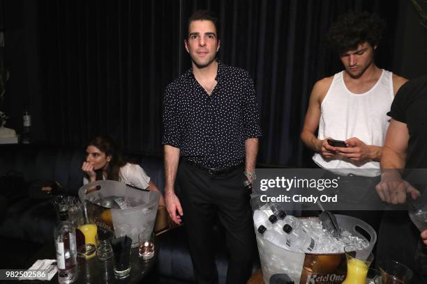 Zachary Quinto attends a high-profile Pride celebration presented by Ketel One Family-Made Vodka at The Blond on June 23, 2018 in New York City.