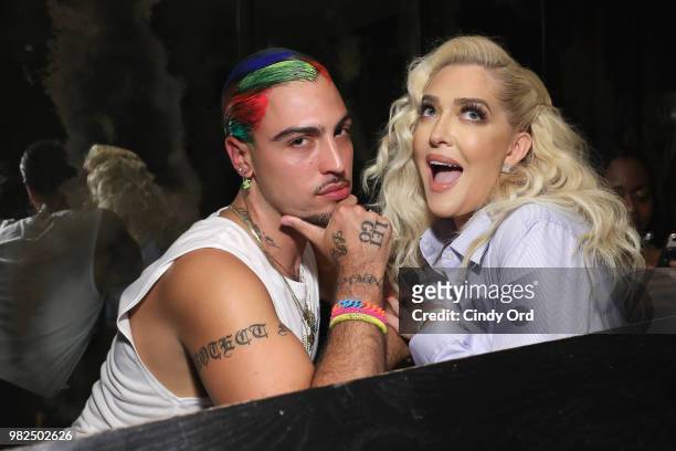 Mazurbate and Erika Jayne attend a high-profile Pride celebration presented by Ketel One Family-Made Vodka at The Blond on June 23, 2018 in New York...