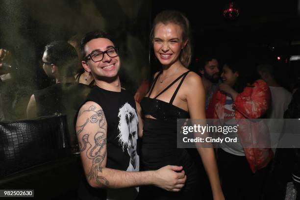 Christian Siriano and Victoria's Secret Angel Josephine Skriver attend a high-profile Pride celebration presented by Ketel One Family-Made Vodka at...